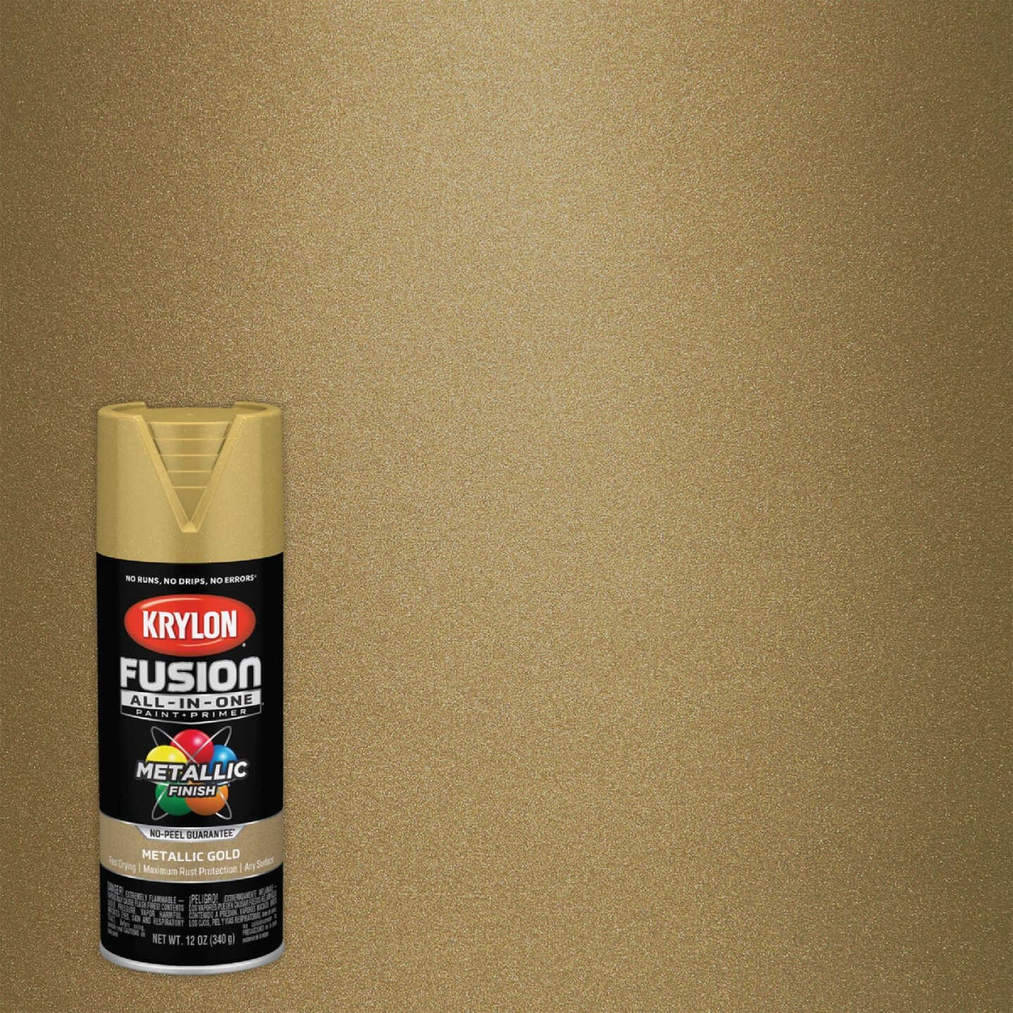 Krylon Fusion All-In-One Metallic Spray Paint & Primer, Gold